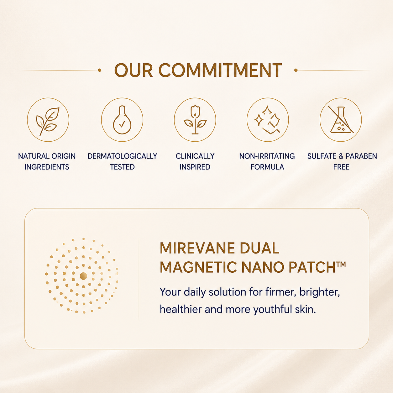 MIREVANE® Dual Magnetic Nano Patch--Lift Sagging Skin • Smooth Wrinkles • Brighten Dull Skin • Fade Dark Spots • Improve Stretch Marks • Restore Firmness