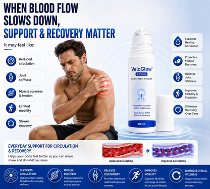 VeloGlow™ 0.05mm Target-Infusion Micro-Needle Roller — Enhances Rigidity & Stamina, Relieves Muscle & Joint Discomfort（副本）