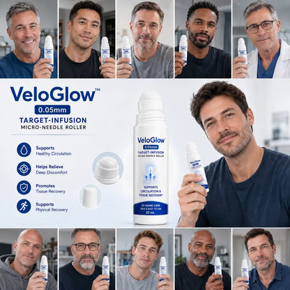 VeloGlow™ 0.05mm Target-Infusion Micro-Needle Roller — Enhances Rigidity & Stamina, Relieves Muscle & Joint Discomfort（副本）