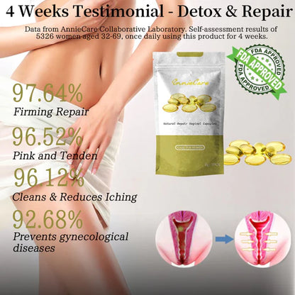 AnnieCare® Instant Itching Stopper & Natural Detox & Firming Repair & Pink and Tender Natural Capsules