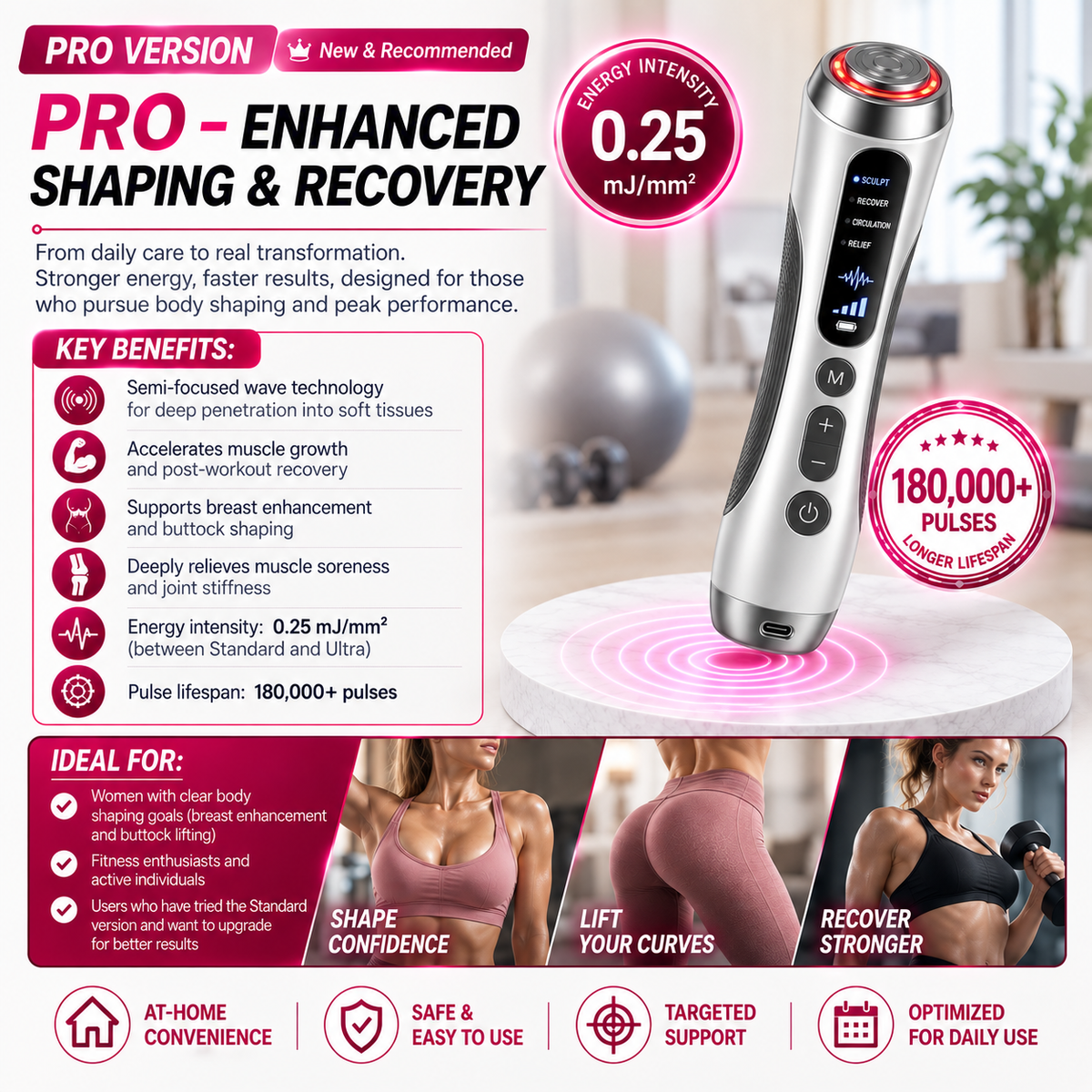 🔥ULTRASONIC SHOCK WAVE BODY REMODELING SYSTEM™——Enhances bust and lifts buttocks. Fuel Muscle Growth.Boost Circulation. Relieve Pain.