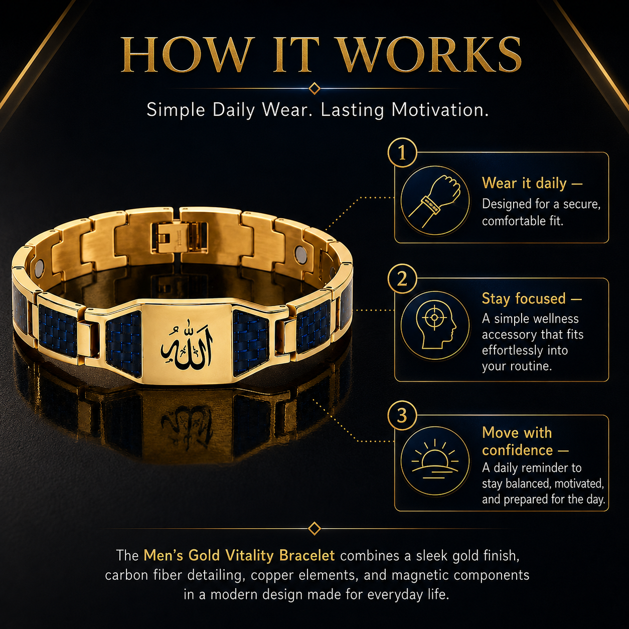 🔥Strength & Vitality Bracelet💯🎂Upgrade Your Energy, Style, and Confidence
