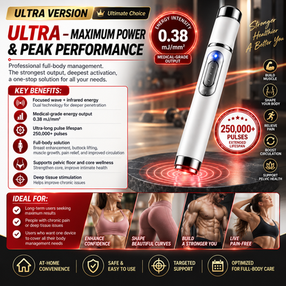 🔥Ultrasonic Shock Wave Therapy Massager——Enhances bust and lifts buttocks. Fuel Muscle Growth.Boost Circulation. Relieve Pain.